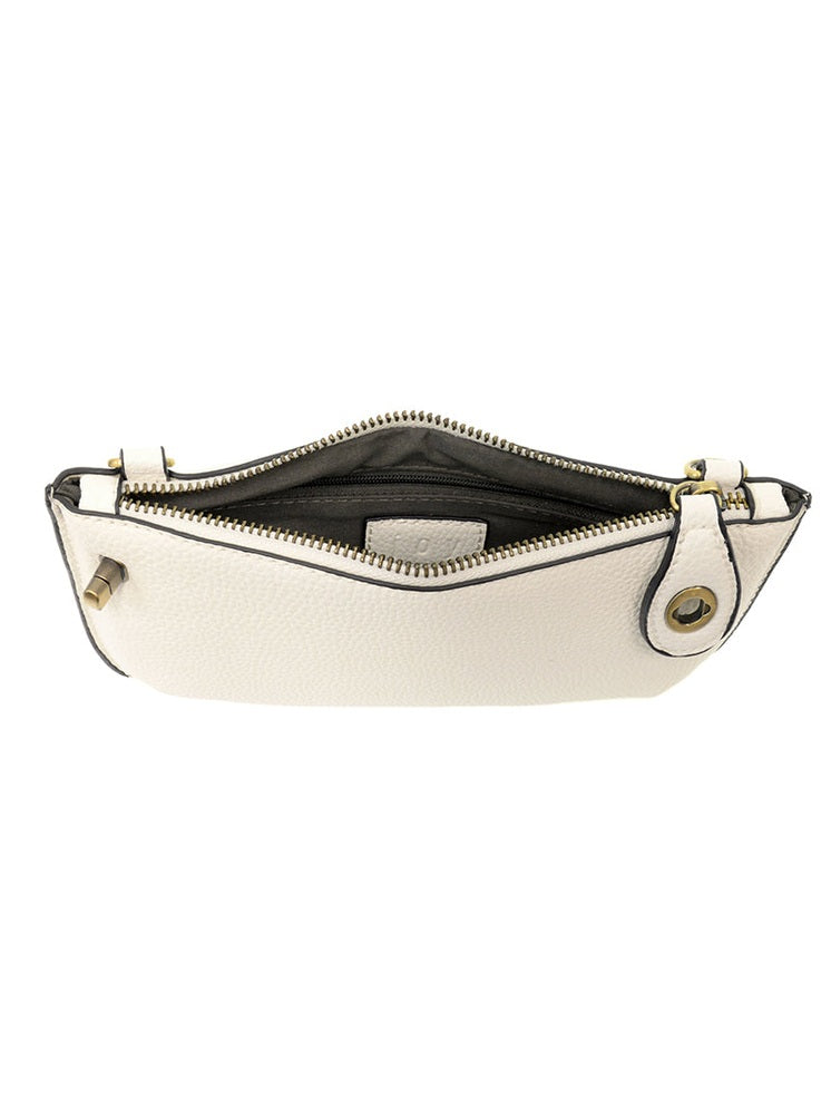 L8000-01 Women's Mini Crossbody Wristlet Clutch White Bag 