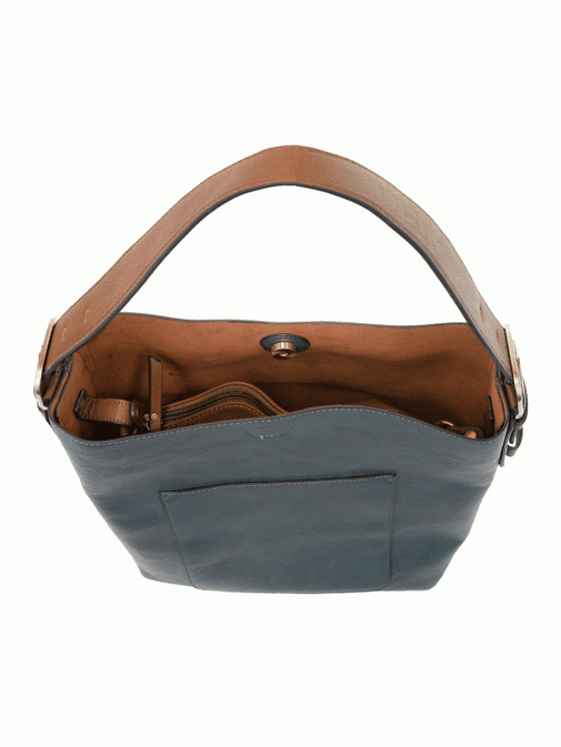 Clementine Hobo Bag L8008-62 Women's Dark Chambray/Coffee 