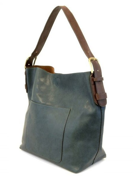 Clementine Hobo Bag L8008-67 Women's Dark Teal/Brown 