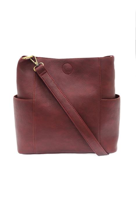 Kayleigh Side Pocket Bucket Bag Garnet  L8089-530