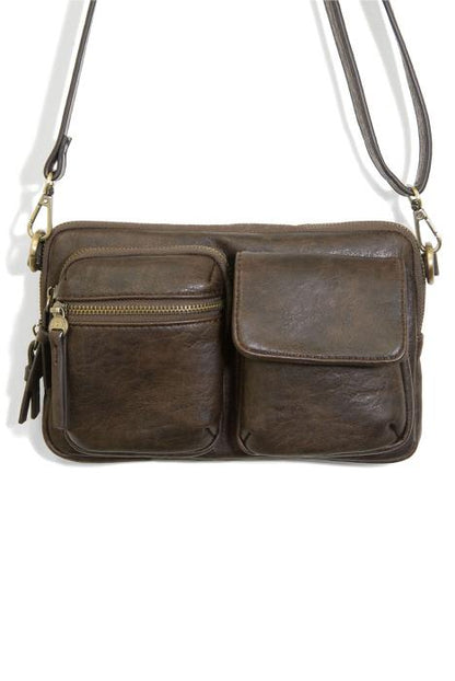 Kendra Cargo Pocket Sling / Crossbody Bag  Dark Brown Women's L8185-77