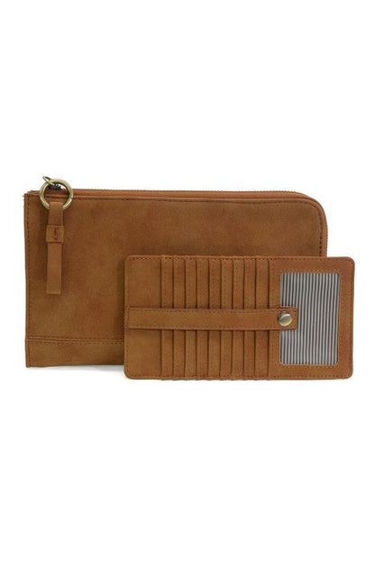 Wristlet/Wallet Faux Suede Toffee Karina Convertible  Women's L8244-02