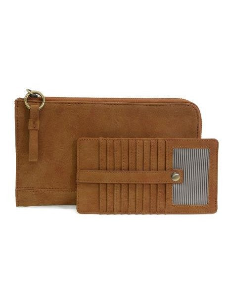 Wristlet/Wallet Faux Suede Toffee Karina Convertible  Women's L8244-02