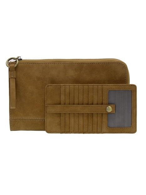  Wristlet/Wallet Faux Suede Wheat Karina Convertible  Women's L8244-14