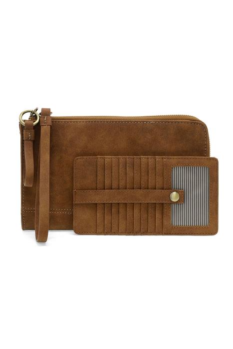 Wristlet/Wallet Faux Suede Walnut Karina Convertible  Women's L8244-62