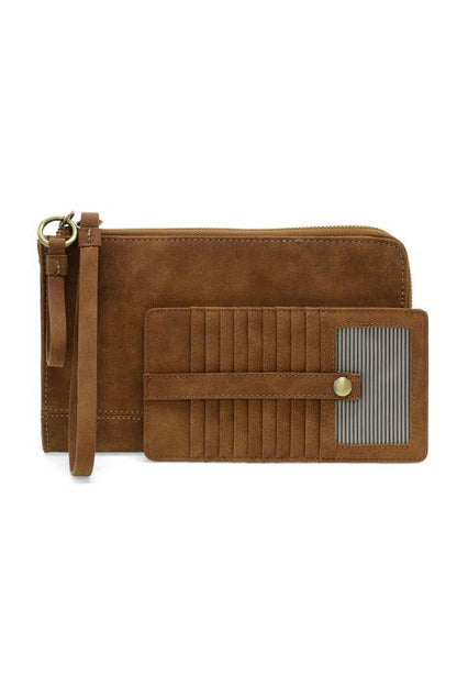 Wristlet/Wallet Faux Suede Walnut Karina Convertible  Women's L8244-62
