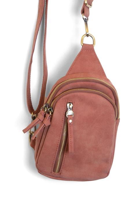 Skyler Spice  Faux Suede Sling / Crossbody Bag - L8358-019
