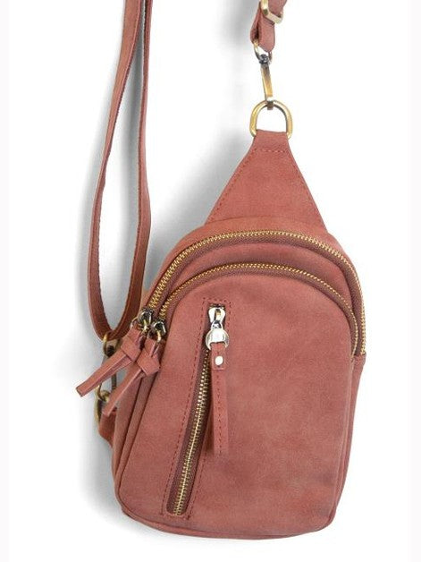 Skyler Spice  Faux Suede Sling / Crossbody Bag - L8358-019