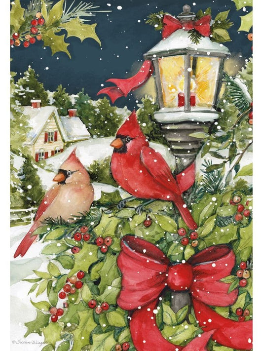 Card Christmas  Light And Joy Petite Cardinal / Light Pole 12 pk  2004559