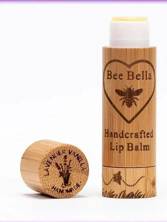 Lip Balm Lavender Vanilla Year Around  Wooden Container