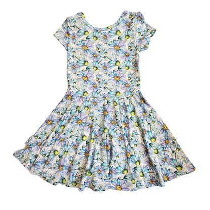 Twirling Dress  Darling Daisy Bamboo Lilac / White 