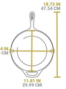 Skillet Cast Iron North Carolina Engraved 12" LC12SKNC