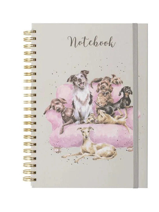 Spiral Notebook Dogs Movie Night Grey Lhb013 