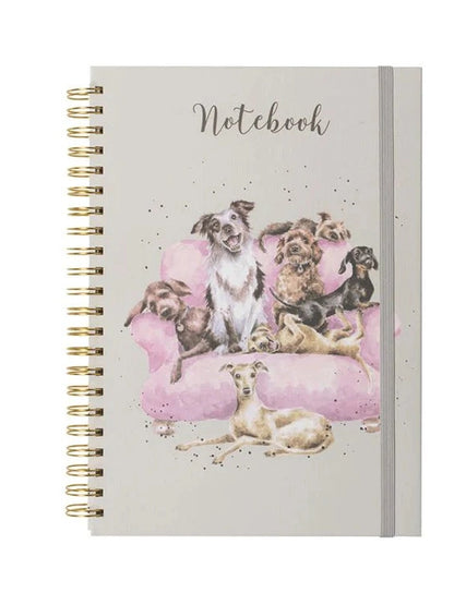 Spiral Notebook Dogs Movie Night Grey Lhb013 