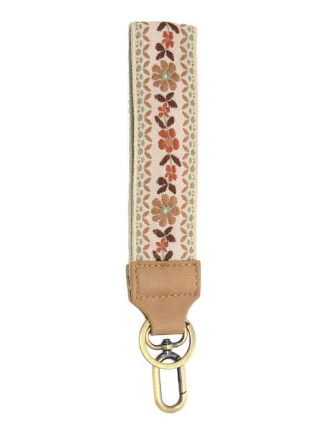 Wristlet 1.5" Embroidered Easy Find Cocoa Daisy Trail Lk078-63