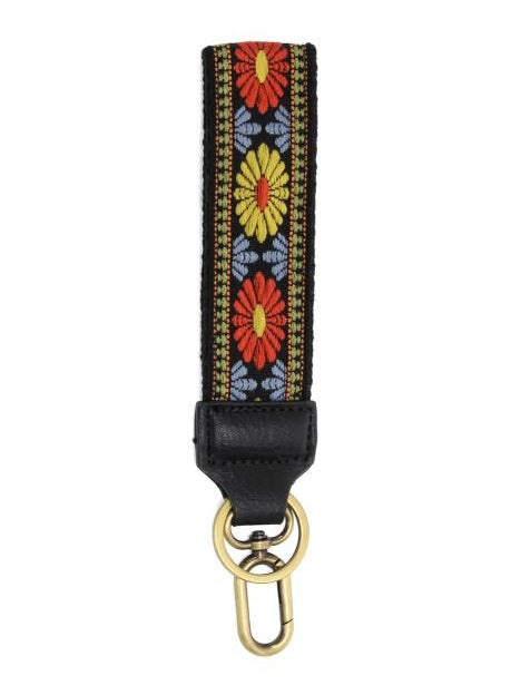Wristlet 1.5" Embroidered Easy Find Multi Color Daisies Lk097-25