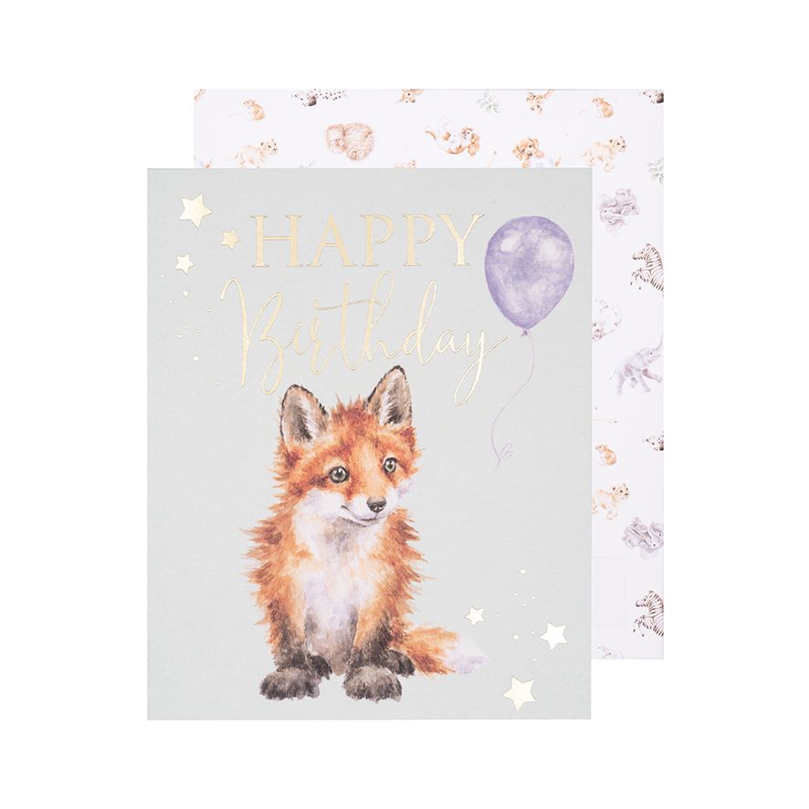 Card   LTW-AOC010 Happy Birthday Fox 