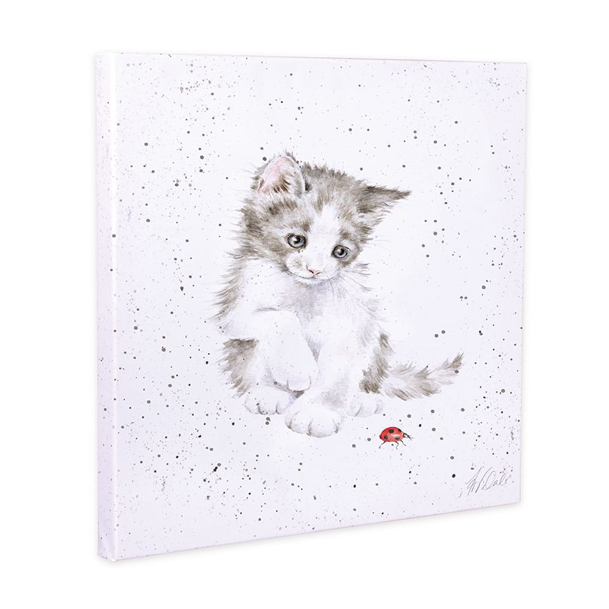 Wrendale Canvas Art  ltw-cans006 8x8" Kitten Ladybird 