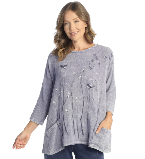 Jess & Jane M103-1700 Prairie Cotton Gauze Top 