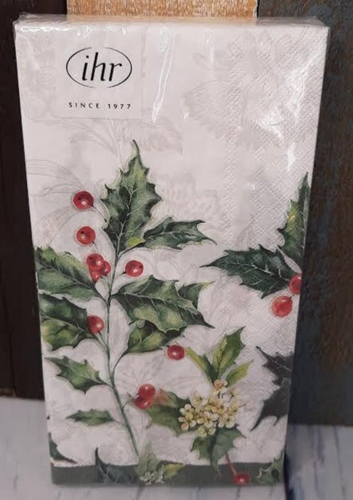 Napkins - Christmas Holly  - 16 pc-Bf1013260 