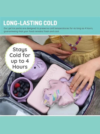 Hic-Gel Ice Pack Purple Cat/Pink Unicorn 2pk 21410