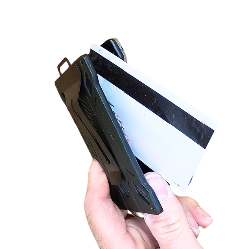 Card Holder I.D. Belt Clip Rfid Metal Mens Razidbc 