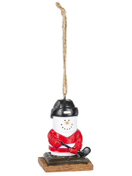 Smores-mx178241 Hockey Player Red Ornament