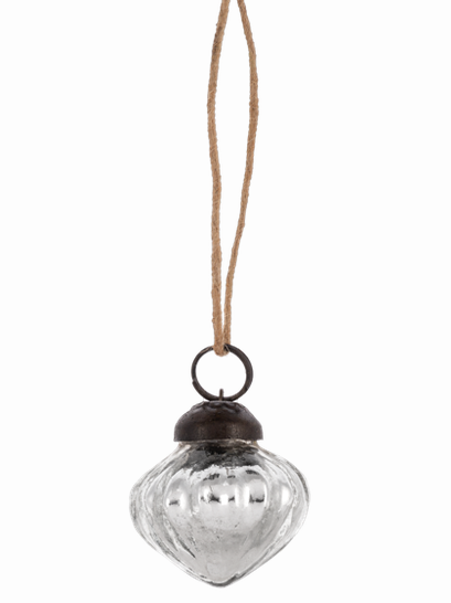Silver Onion Christmas Ornament Glass Mx196600