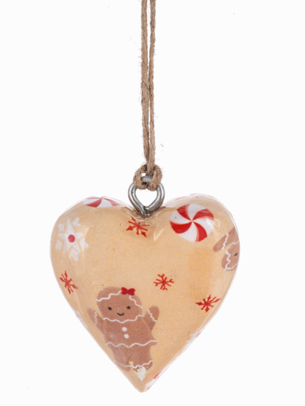 Mini Wooden Hearts Christmas Ornament 4 Styles Mx197487