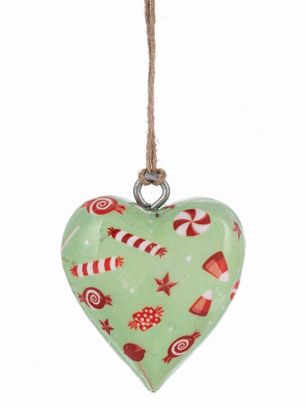 Mini Wooden Hearts Christmas Ornament 4 Styles Mx197487