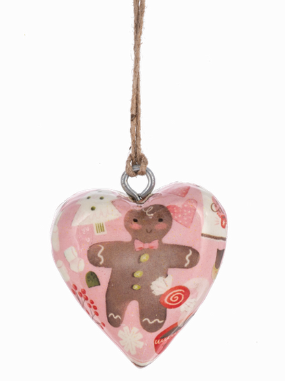 Mini Wooden Hearts Christmas Ornament 4 Styles Mx197487