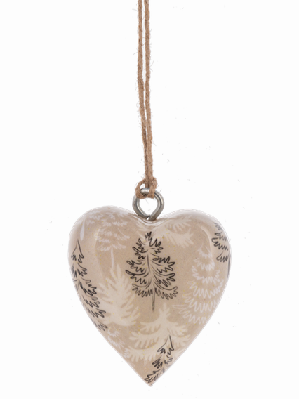 Mini Wooden Hearts Christmas Ornament 4 Styles Mx197488