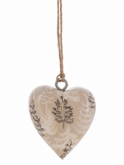 Mini Wooden Hearts Christmas Ornament 4 Styles Mx197488