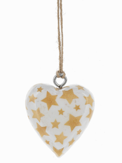 Mini Wooden Hearts Christmas Ornament 4 Styles Mx197488