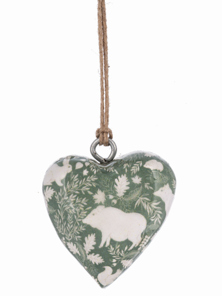 Ganz- Mini Wooden Hearts Christmas Ornament 4 Styles Mx197489