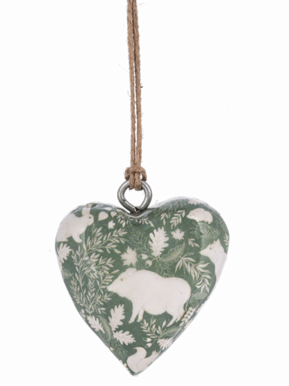 Ganz- Mini Wooden Hearts Christmas Ornament 4 Styles Mx197489