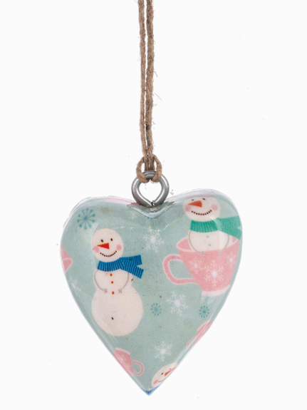 Mini Wooden Hearts Christmas Ornament 4 Styles Mx197491