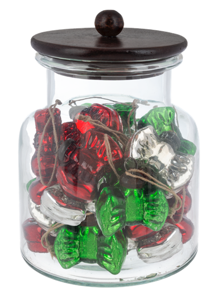 Mini  Bow Glass Christmas Ornament 3 Colors Mx201920