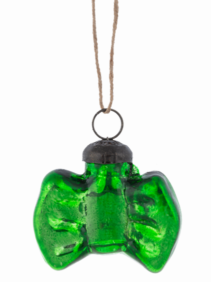 Mini  Bow Glass Christmas Ornament 3 Colors Mx201920
