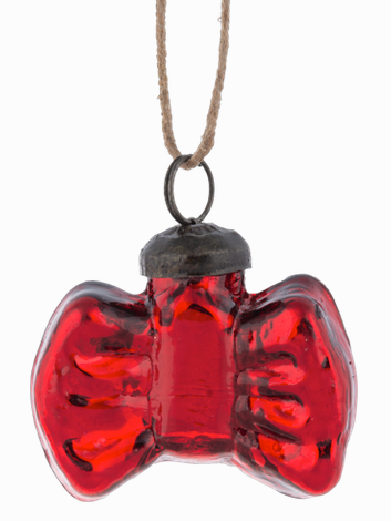 Mini  Bow Glass Christmas Ornament 3 Colors Mx201920
