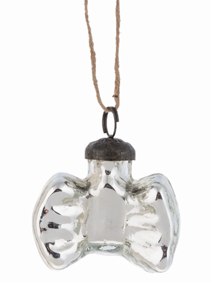 Mini  Bow Glass Christmas Ornament 3 Colors Mx201920