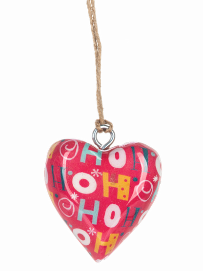 Mini Wooden Hearts Christmas Ornament 4 Styles Mx205545