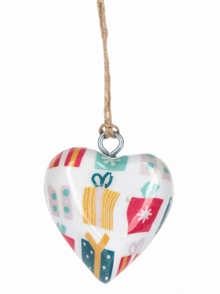 Mini Wooden Hearts Christmas Ornament 4 Styles Mx205545