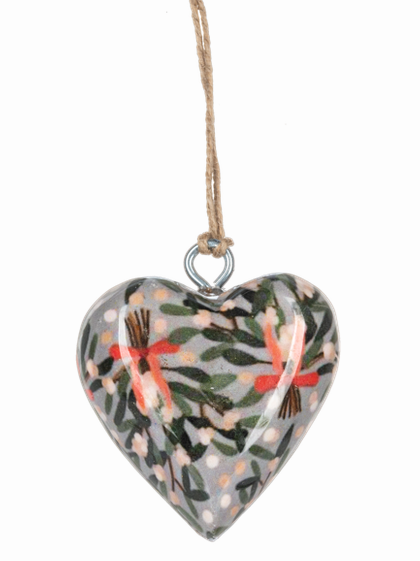 Ganz- Mini Wooden Hearts Christmas Ornament 4 Styles Mx205546