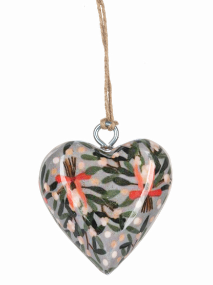 Ganz- Mini Wooden Hearts Christmas Ornament 4 Styles Mx205546