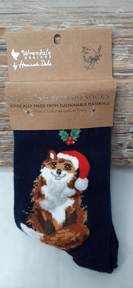 Women's Christmas Sock - XSOCK002 - Blue Fox 