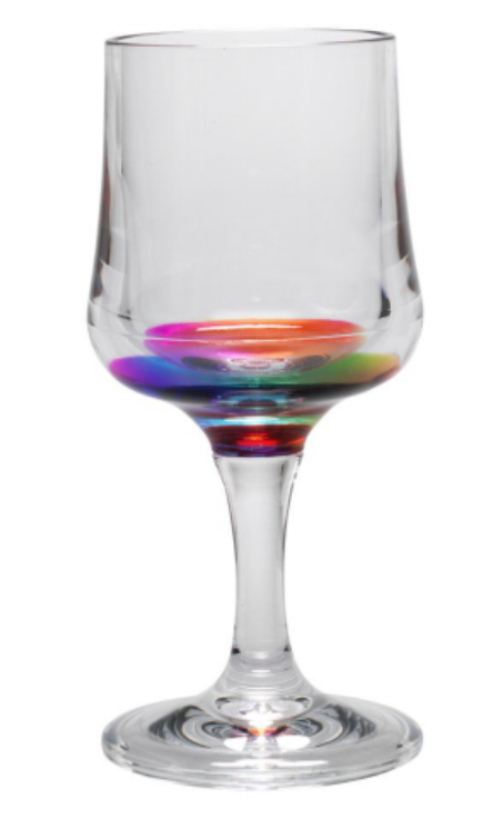 Rainbow -Acrylic-Wine Glass-8oz 
