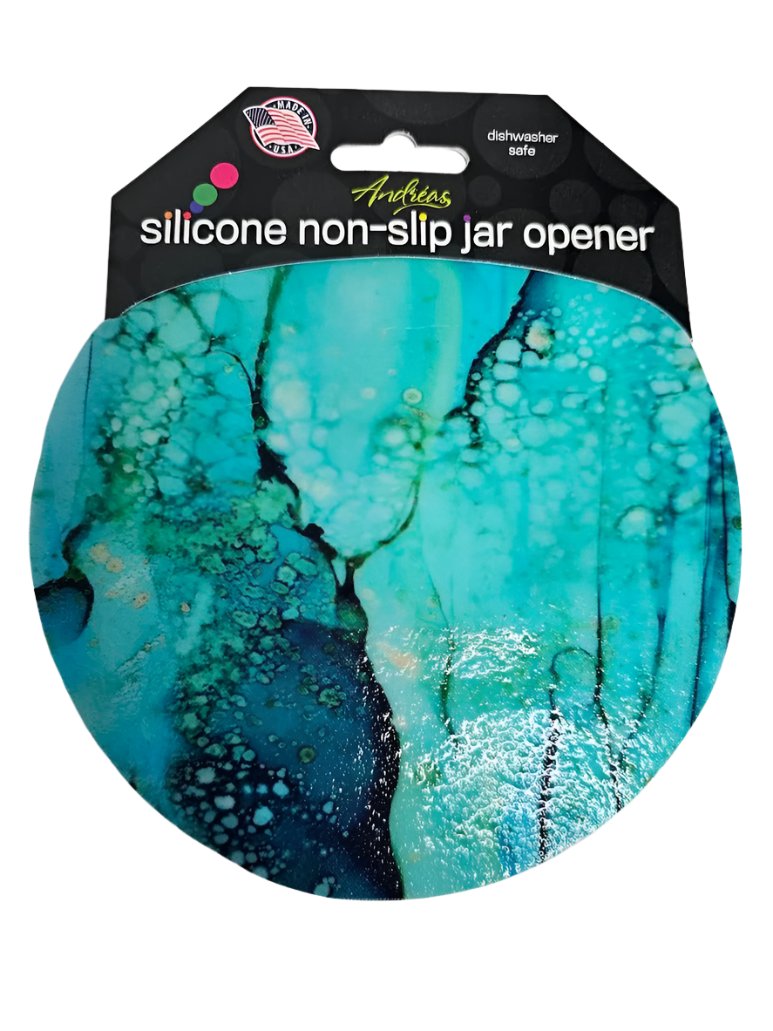 Jar Opener - Light Green / Blue Marble / Bubbles 35 