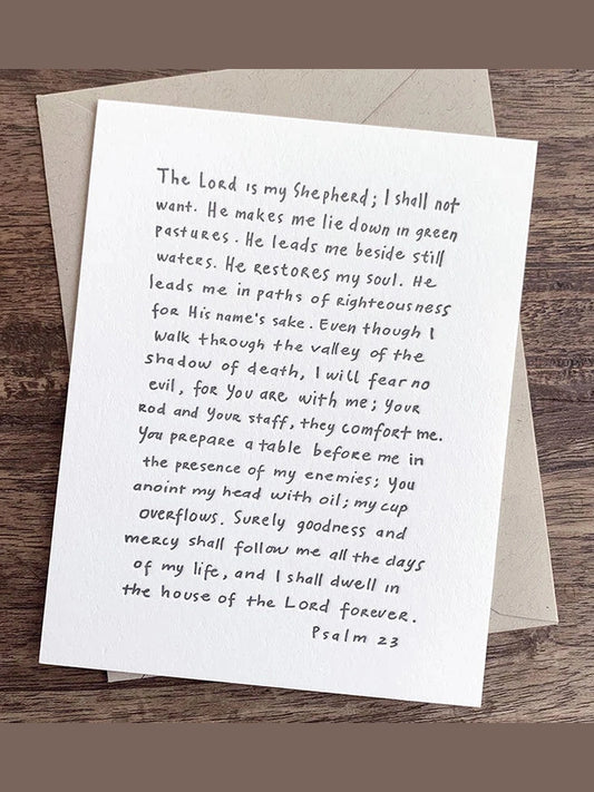 Card Flat Note Psalm 23 Nc584 