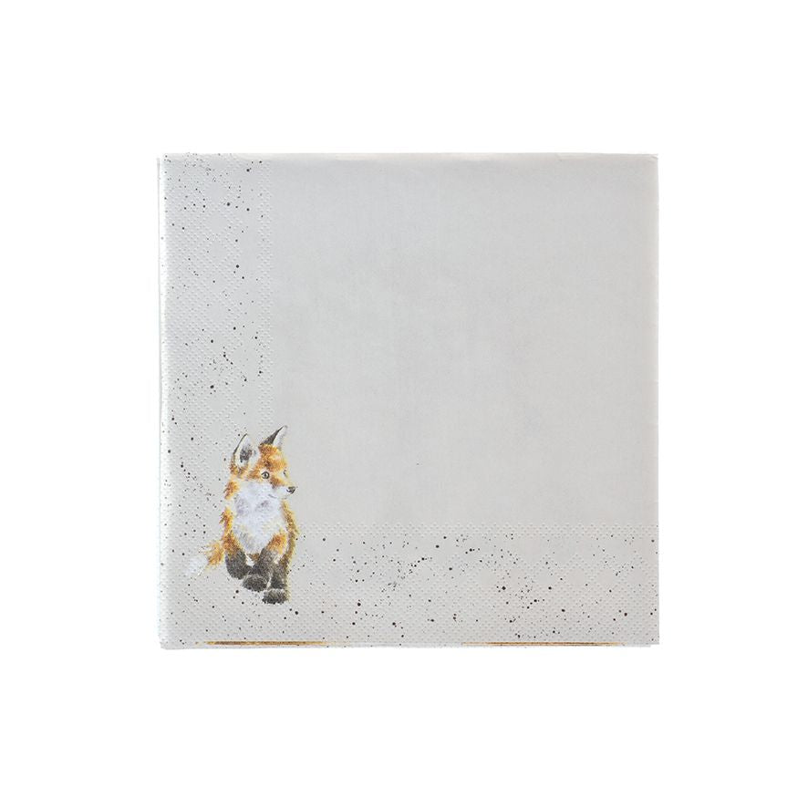 Paper Cocktail Napkins - K034 - Contentment Foxes 